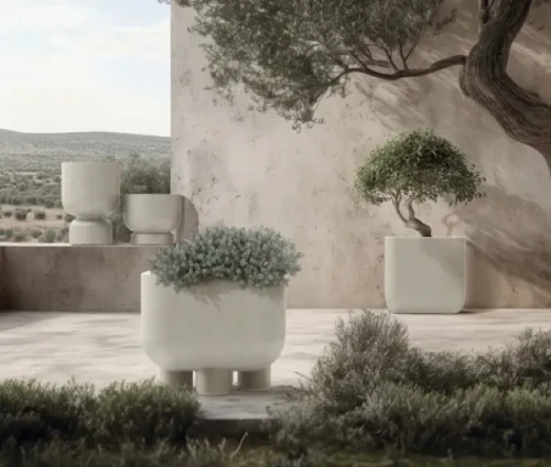 donice dekoracyjne Molta marki Ethick - aranżacja