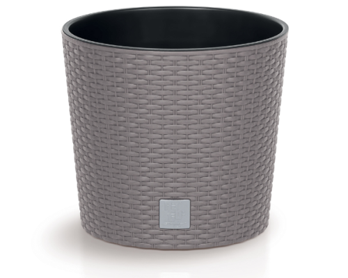 Doniczka okrągła 4,75L z wkładem 4L mocca Rato Round