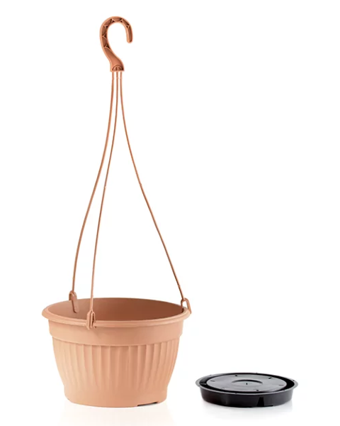 Doniczka okrągła wisząca terra z podstawka