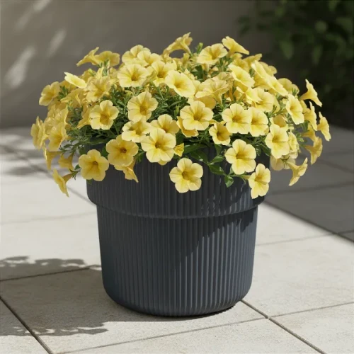 Donica Milly 40cm antracytowa DBMIR400 Prosperplast - aranżacja na tarasie.webp