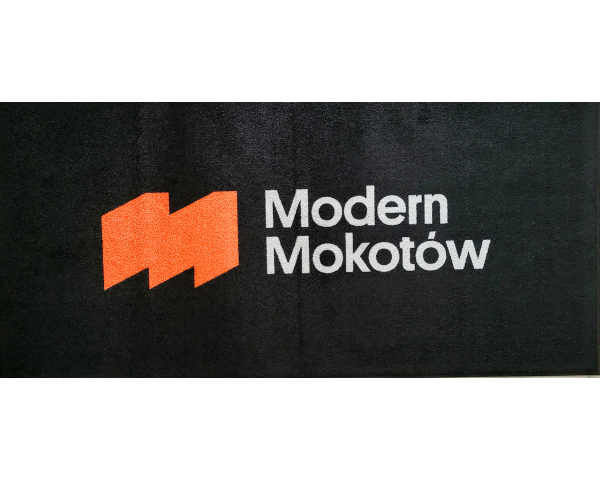 Wycieraczka reklamowa z logo - realizacja Stamats dla Modern Mokotów.webp