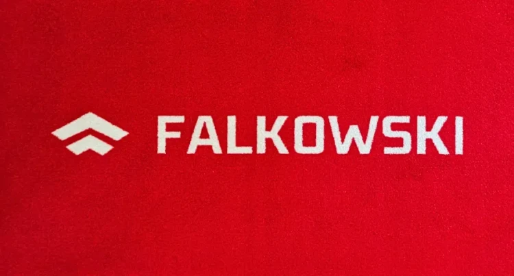 wycieraczka reklamowa z logo - realizacja Stamats dla hurtowni Falkowski