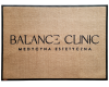 mata reklamowa z nadrukiem realizacja stamats dla balance clinic 150x360 cm, gigantyczna wycieraczka welurowa pod drzwi