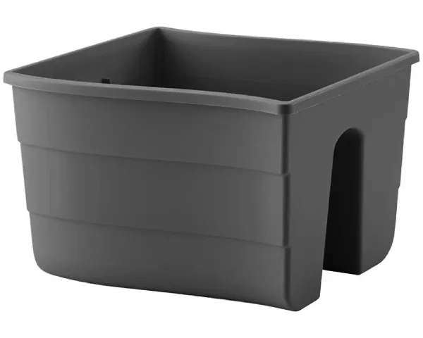 doniczka na balkon 30 cm antracyt form-plastic fala railing