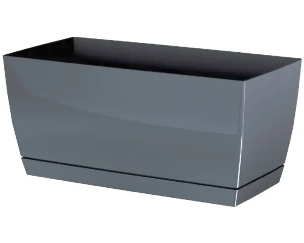 doniczka podluzna prosperplast coubi case p 24 cm grafitowa