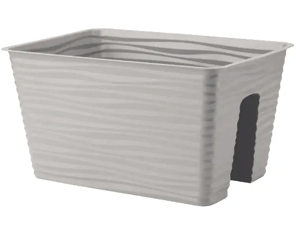 doniczka na balkon 39 cm szara form plastic sahara railing