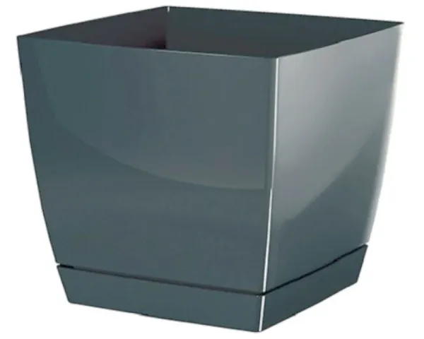 doniczka kwadratowa prospeplrast coubi square p grafit 21 cm