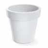 Biała donica okrągła Lofly 58 cm DLOF600 Prosperplast. Minimalistyczny kształt, matowa powierzchnia. Donica zaprezentowana na białym tle.