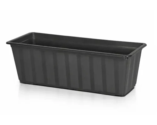 Antracytowa skrzynka balkonowa Agro 40 cm IS400 Prosperplast na białym tle