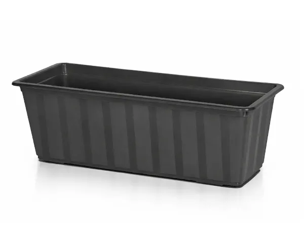 Antracytowa skrzynka balkonowa Agro 40 cm IS400 Prosperplast na białym tle
