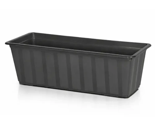 Antracytowa skrzynka balkonowa Agro 50 cm IS500 Prosperplast na białym tle