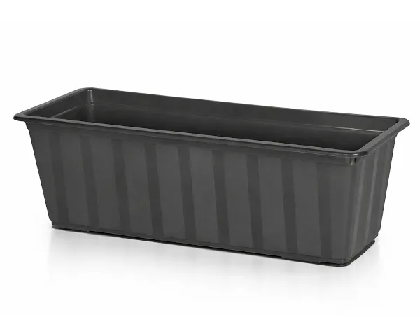 Antracytowa skrzynka balkonowa Agro 50 cm IS500 Prosperplast na białym tle