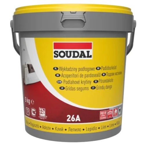 Klej do wykładzin podłogowych Soudal 5kg - wiaderko