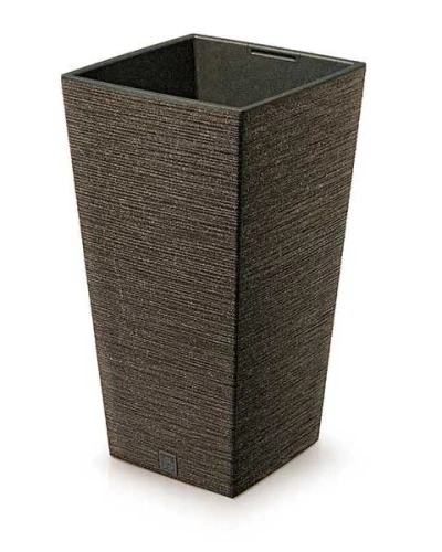 Doniczka wysoka Furu Eco Wood Prosperplast 38cm kawowa