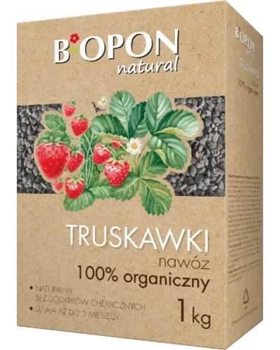 Ekologiczny nawóz do truskawek Bopon 100% organiczny granulat, karton 1 kg