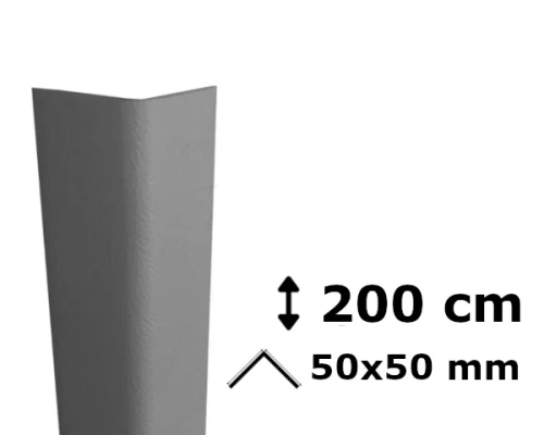 Narożnik ochronny z PVC AcroMat o symetrycznym przekroju 50x50 mm i długości 200 cm.