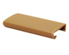 Zbliżenie na przekrój elastycznej listwy poręczowej 40x6 mm w kolorze złotym.
