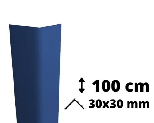 Narożnik ochronny z PVC AcroMat w kolorze granatowym o symetrycznym przekroju30x30 mm i długości 100 cm.