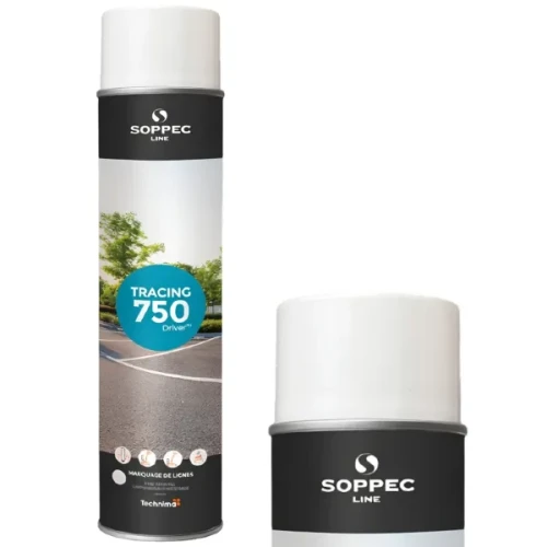 Farba w sprayu do malowania linii Soppec Tracing w kolorze białym, puszka 750 ml.