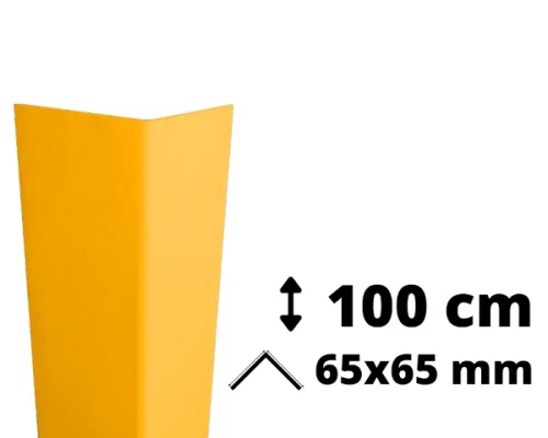 Narożnik ochronny z PVC AcroMat o symetrycznym przekroju 65x65 mm i długości 100 cm.