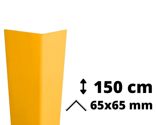 Narożnik ochronny z PVC AcroMat o symetrycznym przekroju 65x65 mm i długości 150 cm.