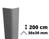 Narożnik ochronny z PVC AcroMat o symetrycznym przekroju 30x30 mm i długości 200 cm.