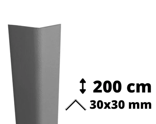 Narożnik ochronny z PVC AcroMat o symetrycznym przekroju 30x30 mm i długości 200 cm.