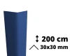 Narożnik ochronny z PVC AcroMat o symetrycznym przekroju 30x30 mm i długości 200 cm.