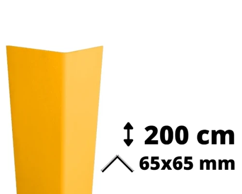 Narożnik ochronny z PVC AcroMat o symetrycznym przekroju 65x65 mm i długości 200 cm.
