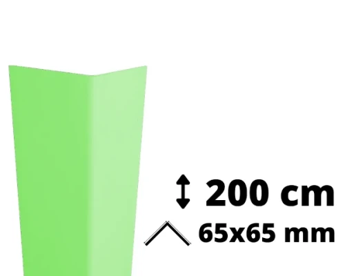 Narożnik ochronny z PVC AcroMat o symetrycznym przekroju 65x65 mm i długości 200 cm.