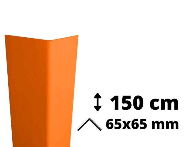 Narożnik ochronny z PVC AcroMat o symetrycznym przekroju 65x65 mm i długości 150 cm.