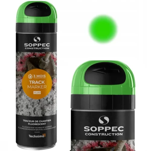 Spray geodezyjny fluorescencyjny Soppec Track Marker w kolorze zielonym, puszka 500 ml.