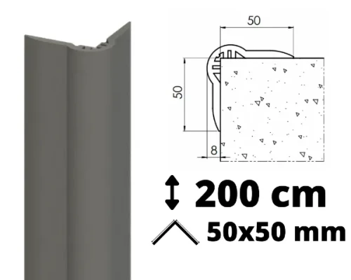 Narożnik ochronny Flex o symetrycznym przekroju 50x50 mm i długości 200 cm.