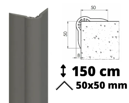 Narożnik ochronny Flex o symetrycznym przekroju 50x50 mm i długości 150 cm.