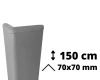 Narożnik ochronny PVC z rdzeniem aluminiowym 150 cm 70x70 mm ConvexAL.