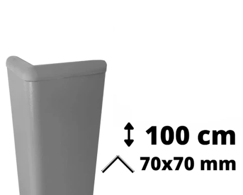 Narożnik ochronny PVC z rdzeniem aluminiowym 100 cm 70x70 mm ConvexAL.