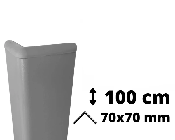 Narożnik ochronny PVC z rdzeniem aluminiowym 100 cm 70x70 mm ConvexAL.