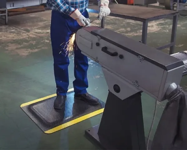 Mata antyzmęczeniowa Komfort Safety wykorzystana w nowoczesnym zakładzie produkcyjnym.