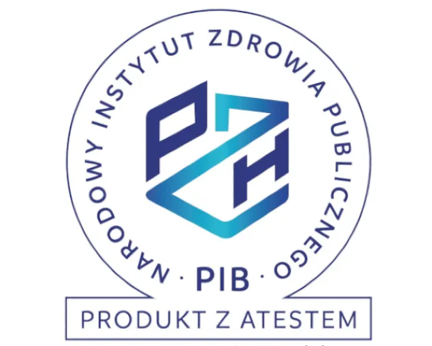 Okładzina poręczowa PCV posiada atest Narodowego Instytutu Zdrowia Publicznego.