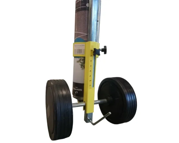 Mechanizm mocowania puszki w wózku malarskim Soppec Tracing.