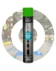 Zielony spray do linii Soppec Tracing Plus 750 ml z pionową głowicą do znakowania posadzek.