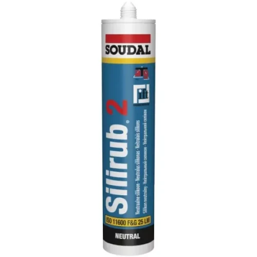 Silikon bezbarwny neutralny Silirub 2 kartusz 300 ml Soudal.