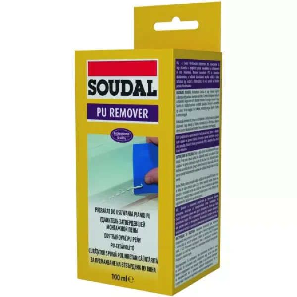 Czyścik do piany montażowej, utwardzonej - Soudal PU Remover 100 ml.