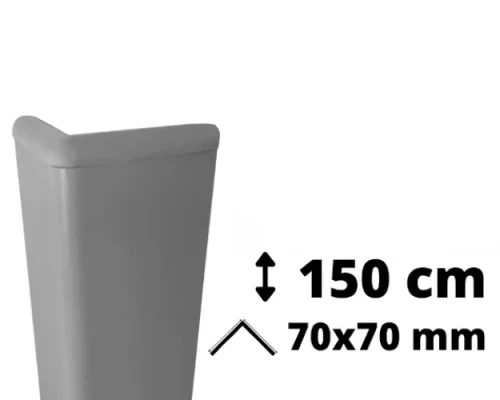 Narożnik ochronny PVC z rdzeniem aluminiowym 150 cm 70x70 mm ConvexAL.