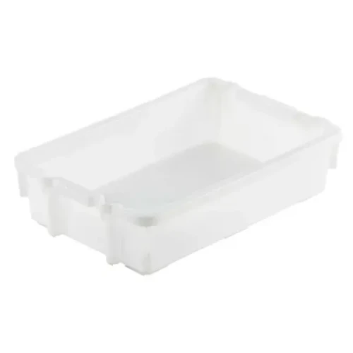Pojemnik na mięso plastikowy pełny biały 60x40x14 cm D-140 Bekuplast.