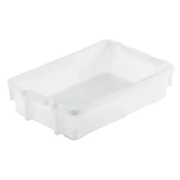 Pojemnik na mięso plastikowy pełny biały 60x40x14 cm D-140 Bekuplast.