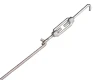 Zestaw stężenia regału META CLIP zawierający oryginalny pręt 130 cm oraz pasującą śrubę rzymską 60 mm.
