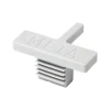 Jasnoszara zaślepka pojedyncza PVC ramy META CLIP nakładka ochronna słupa T regału wolnostojącego.