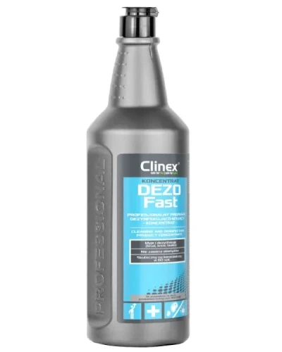 Clinex DEZO Fast Koncentrat - koncentrat preparatu dezynfekująco-myjącego, butelka 1 L.
