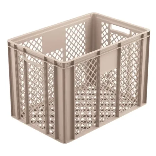 Perforowany pojemnik plastikowy piekarniczy, seria bakeline 600x400x410 mm.